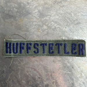 HUFFSTETLER Embroidered Vintage ‘Army Green’ Military Name Tape Patch